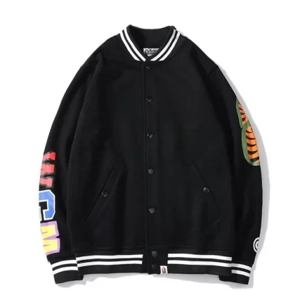 A Bathing Ape Varsity WGM Shark Jacket