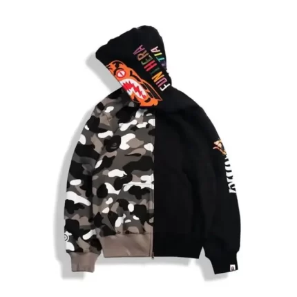 BAPE Shark Half Camouflage Hoodie