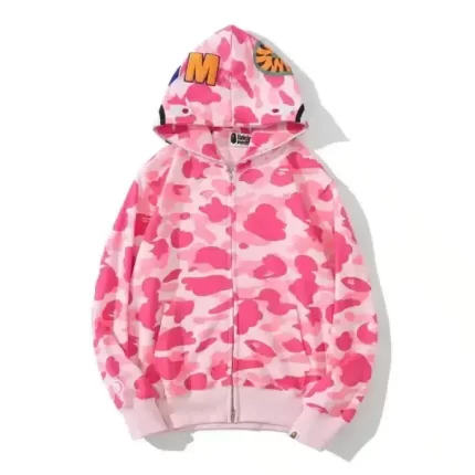 BAPE WGM CAMO Pink Hoodie