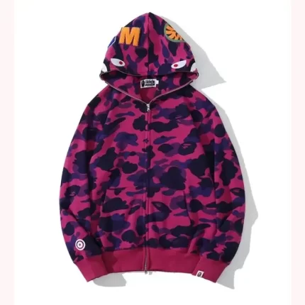 BAPE WGM CAMO Purple Hoodie