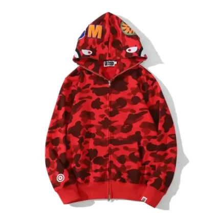 BAPE WGM CAMO Red Hoodie