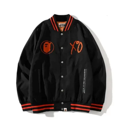 BAPE xo Camouflage Varsity Zip up Jacket