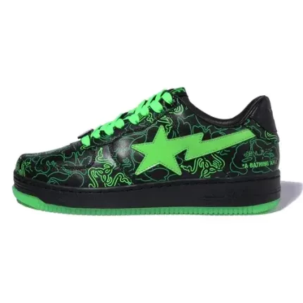 BAPESTA x RAZER Neon Shoes