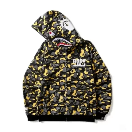 Bape Shark Camo Jacket Hoodie