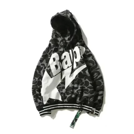 Silky Camo Bape Letter Hoodie